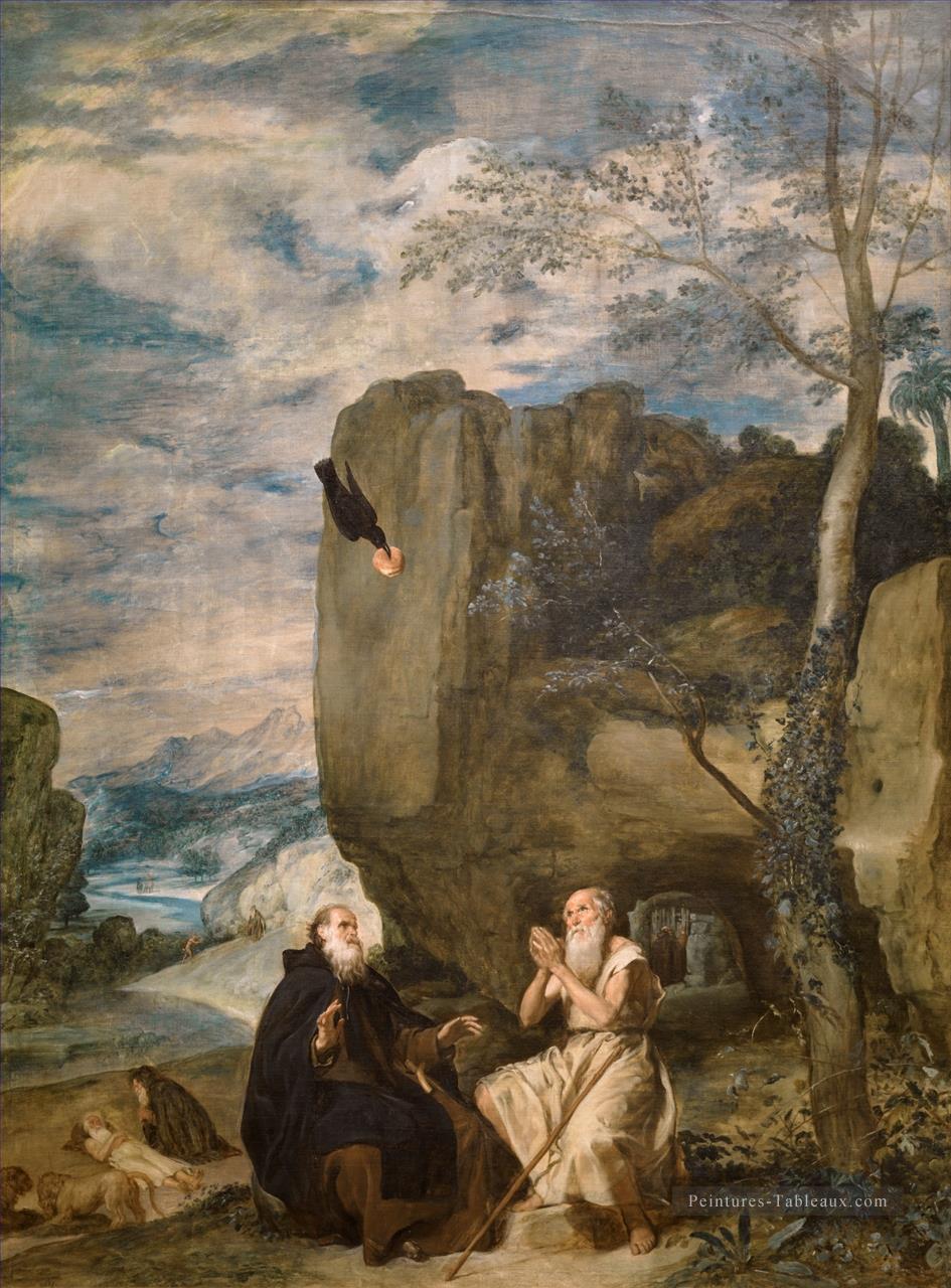 St Anthony Abbot et St Paul l’Ermite Diego Velázquez Peintures à l'huile